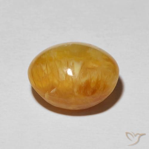 Opale Occhio di Gatto Marrone dorato naturale da 7.94 ct, Ovale, Opaco