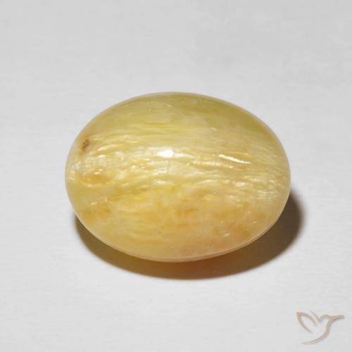 14.38ct Naturale giallo oro Opale Occhio di Gatto, Ovale, Opaco
