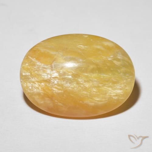 19.78ct Naturale Oro medio Opale Occhio di Gatto, Ovale, Opaco