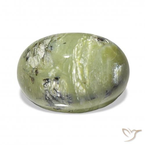 6.67ct Verde medio Opale Occhio di Gatto, Ovale, Opaco
