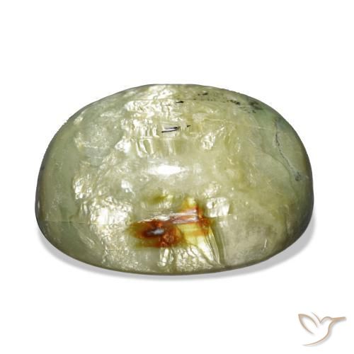 Opale Occhio di Gatto Verde terroso naturale da 21.69 ct, Cuscino, Opaco