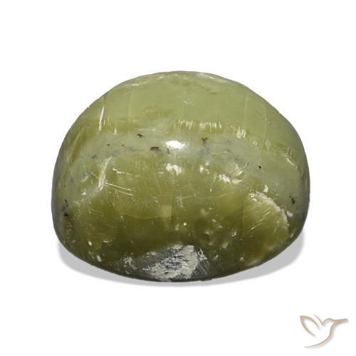 Opale Occhio di Gatto Verde giallastro naturale da 9.69 ct, Taglio a cuscino, Opaco