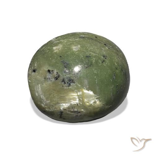 3.41ct Verde terroso Opale Occhio di Gatto, Ovale, Opaco