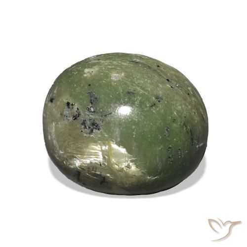 Opale Occhio di Gatto Verde terroso naturale da 3.41 ct, Ovale, Opaco