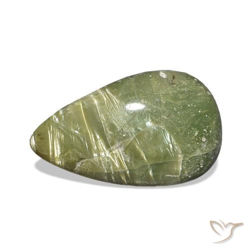 2.14ct Terra Verde Opale Occhio di Gatto, Forma a pera, Opaco