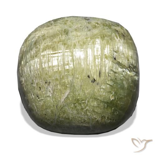 Opale Occhio di Gatto Verde medio naturale da 19.28 ct, Cuscino, Opaco