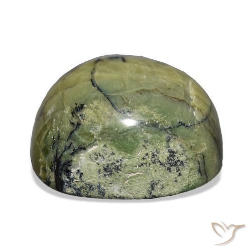 Opale Occhio di Gatto Verde giallastro naturale da 28.96 ct, Cuscino, Opaco