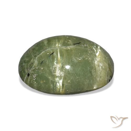 Opale Occhio di Gatto Verde caldo naturale da 3.42 ct, Ovale, Opaco