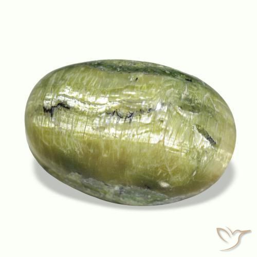 Cat's eye opal naturale multicolore da 12,02 ct, taglio ovale, opaco