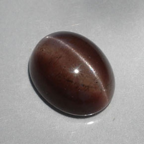 Cat's eye scapolite naturale marrone da 5,30 ct, taglio ovale, traslucido