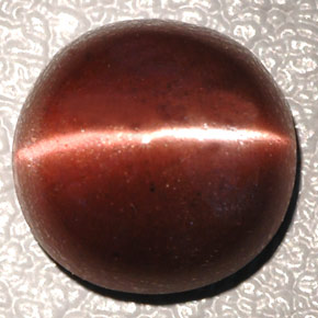 Cat's eye scapolite naturale marrone da 4,26 ct, taglio ovale, opaco