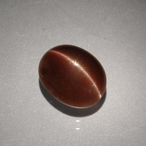 Cat's eye scapolite naturale marrone da 2,56 ct, taglio ovale, opaco