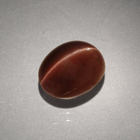 Cat's eye scapolite naturale marrone da 2,56 ct, taglio ovale, opaco