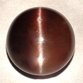 Cat's eye scapolite naturale marrone da 11,06 ct, taglio rotondo, traslucido