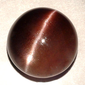 Cat's eye scapolite naturale marrone da 11,06 ct, taglio rotondo, traslucido