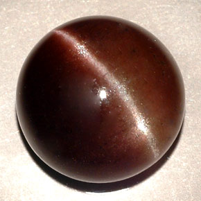 Cat's eye scapolite naturale marrone da 11,06 ct, taglio rotondo, traslucido