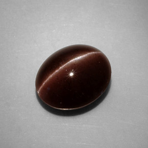 Cat's eye scapolite naturale marrone da 3,52 ct, taglio ovale, opaco