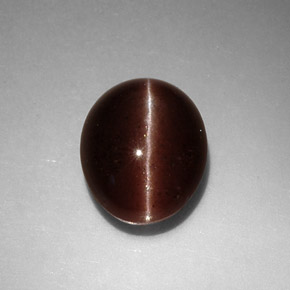 Cat's eye scapolite naturale marrone da 3,52 ct, taglio ovale, opaco