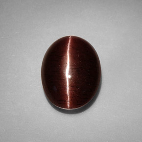 Cat's eye scapolite naturale marrone da 3,41 ct, taglio ovale, opaco