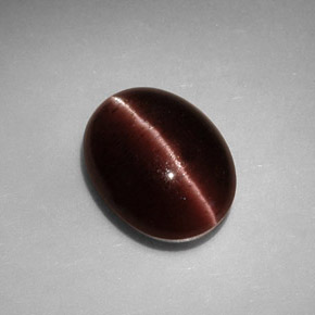 Cat's eye scapolite naturale marrone da 3,41 ct, taglio ovale, opaco