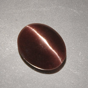Cat's eye scapolite naturale marrone da 2,32 ct, taglio ovale, opaco