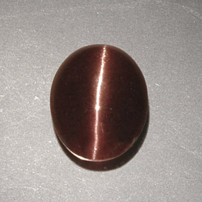 Cat's eye scapolite naturale marrone da 2,32 ct, taglio ovale, opaco