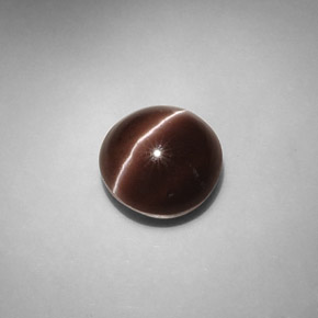 Cat's eye scapolite naturale marrone da 5,82 ct, taglio rotondo, traslucido