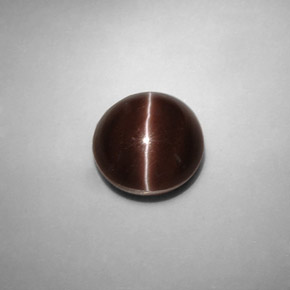 Cat's eye scapolite naturale marrone da 5,82 ct, taglio rotondo, traslucido