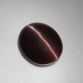 Cat's eye scapolite naturale marrone da 5,88 ct, taglio ovale, traslucido
