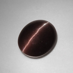 Cat's eye scapolite naturale marrone da 5,88 ct, taglio ovale, traslucido