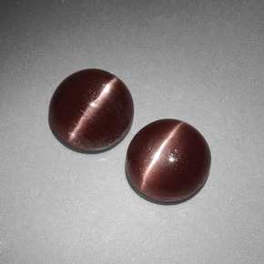 Gemme di Scapolite occhio di gatto Marrone naturale da  ct, Taglio rotondo, Opaco