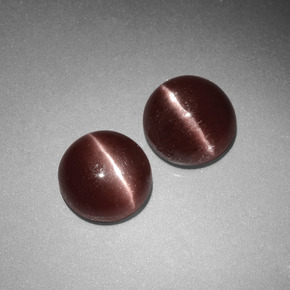 Gemme di Scapolite occhio di gatto Marrone naturale da  ct, Taglio rotondo, Opaco