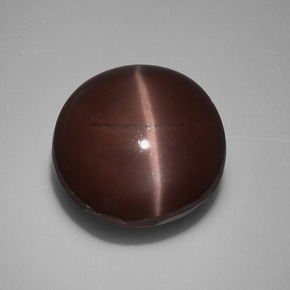 Cat's eye scapolite naturale marrone da 10,97 ct, taglio rotondo, opaco