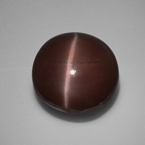 Cat's eye scapolite naturale marrone da 10,97 ct, taglio rotondo, opaco