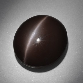 Cat's eye scapolite naturale marrone da 24,01 ct, taglio ovale, opaco