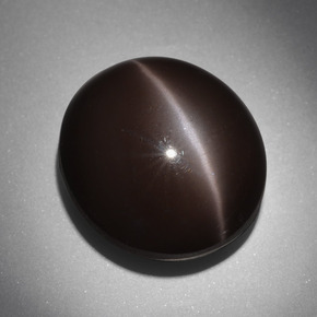 Cat's eye scapolite naturale marrone da 24,01 ct, taglio ovale, opaco