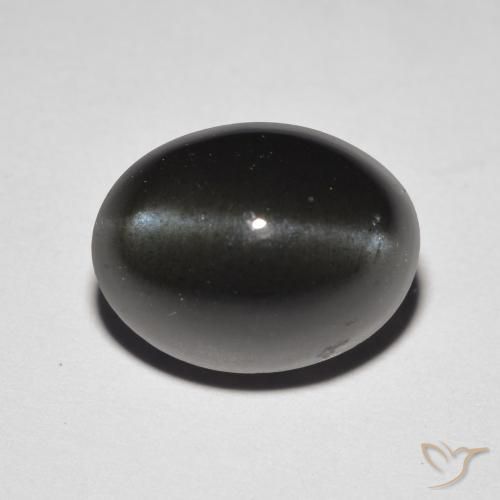 5.85ct Naturale Marrone Cioccolato Fondente Scapolite effetto occhio di gatto, Ovale, Traslucido