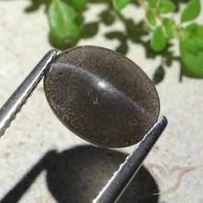Scapolite occhio di gatto Nero naturale da 2.34 ct, Ovale, Traslucido