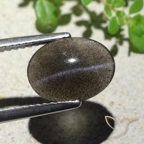 Scapolite occhio di gatto Nero naturale da 2.34 ct, Ovale, Traslucido