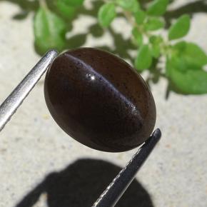 Scapolite occhio di gatto Nero caldo naturale da 4.04 ct, Taglio ovale, Traslucido