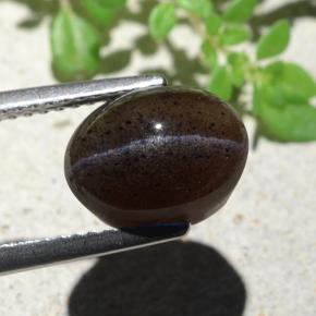 Scapolite occhio di gatto Nero caldo naturale da 4.04 ct, Taglio ovale, Traslucido