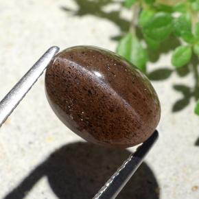 Cat's eye scapolite naturale marrone da 4,55 ct, taglio ovale, traslucido