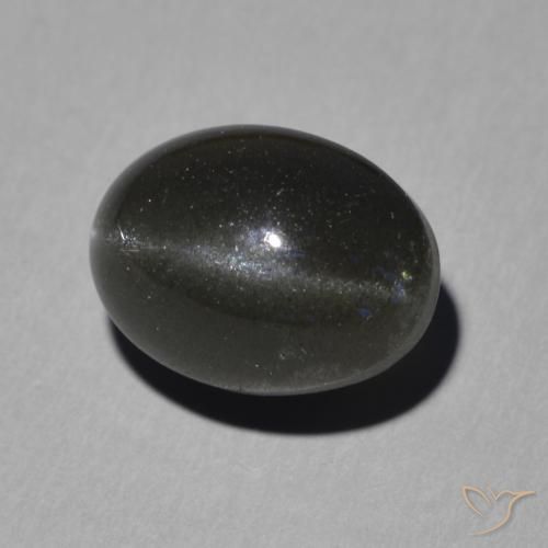 Scapolite occhio di gatto Nero naturale da 5.16 ct, Ovale, Traslucido