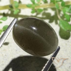 Scapolite occhio di gatto Marrone medio-chiaro naturale da 4.70 ct, Ovale, Traslucido
