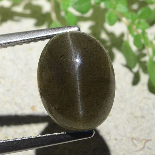 4.97ct Naturale Marrone medio-chiaro Scapolite effetto occhio di gatto, Ovale, Traslucido