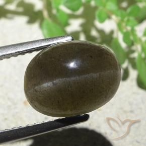 Scapolite occhio di gatto Marrone medio-chiaro naturale da 4.97 ct, Ovale, Traslucido