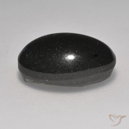 Scapolite occhio di gatto Nero naturale da 3.75 ct, Ovale, Traslucido