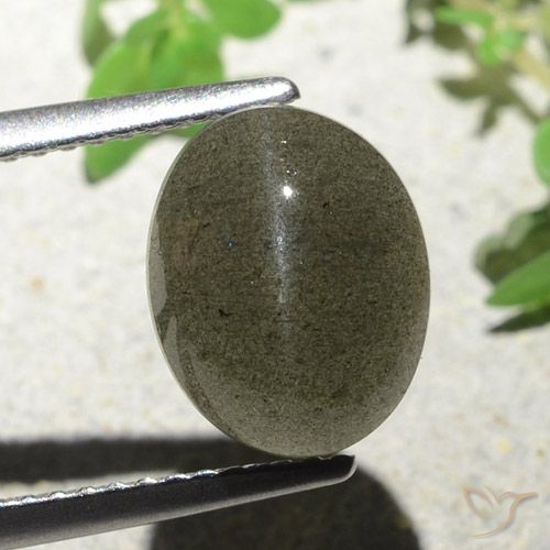 4.55ct Naturale Marrone medio Scapolite effetto occhio di gatto, Ovale, Traslucido