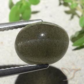 Scapolite occhio di gatto Marrone medio naturale da 4.55 ct, Ovale, Traslucido
