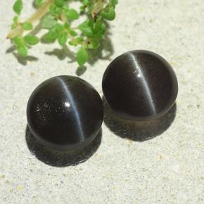 Cat's eye scapolite naturale marrone da 4,77 ct, taglio rotondo, traslucido
